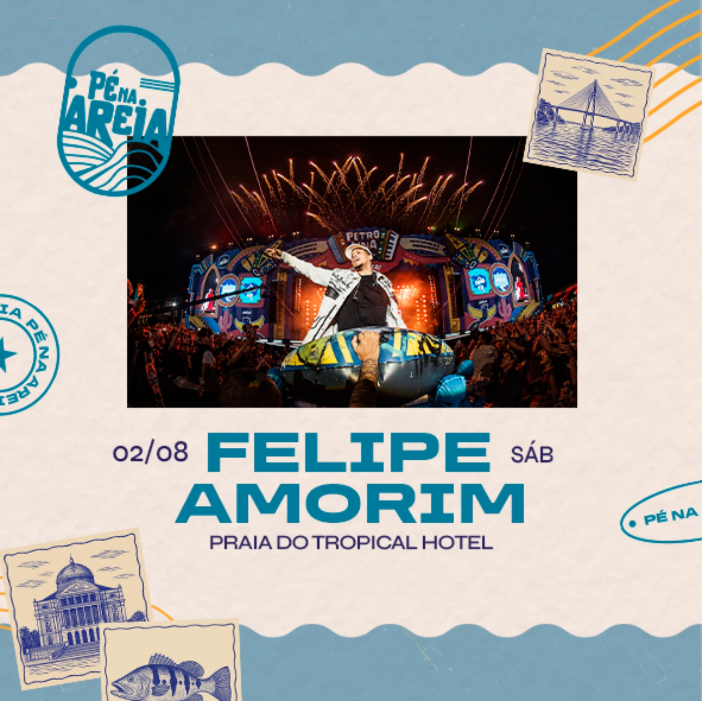 PÉ NA AREIA COM FELIPE AMORIM